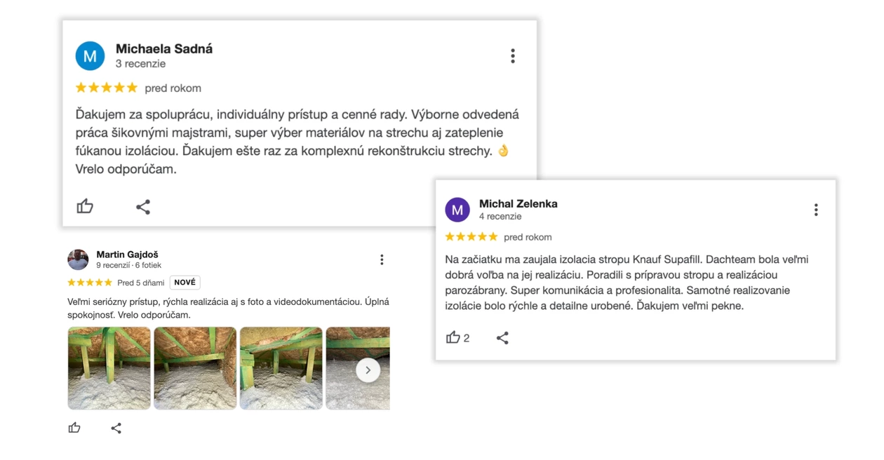 recenzie od zákazníkov z Google | BigMat Dachteam a Sumegastav